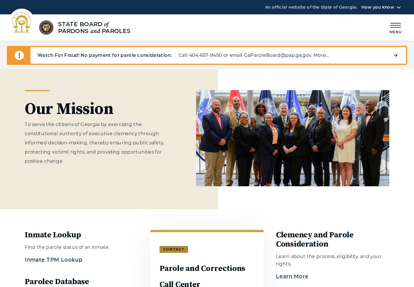 Georgia State Board of Pardons and Paroles official website