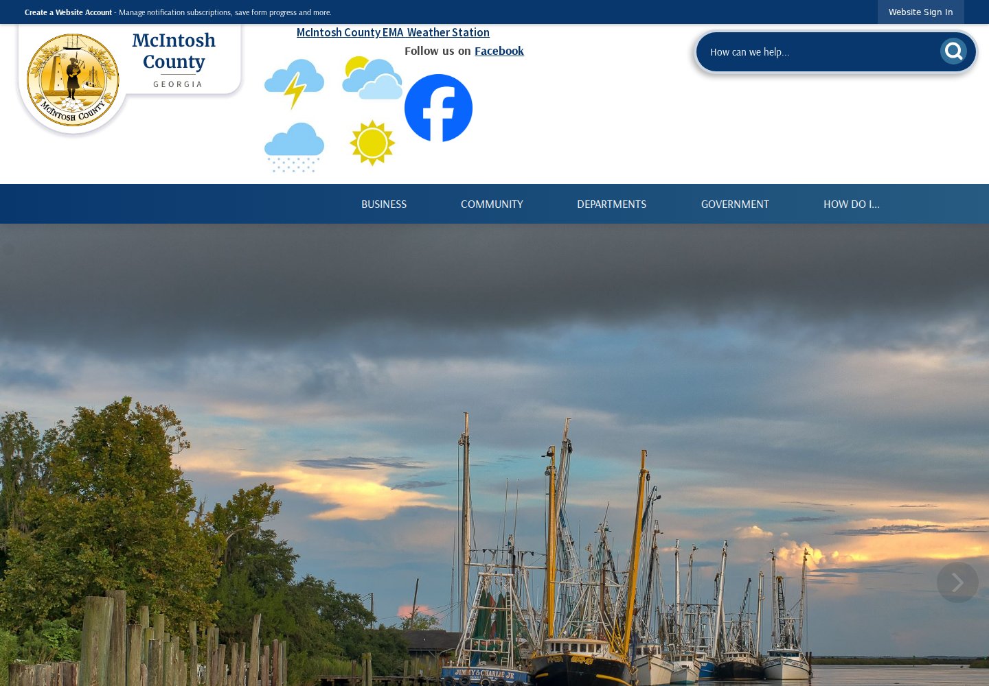 Official McIntosh County government homepage for department and records contacts