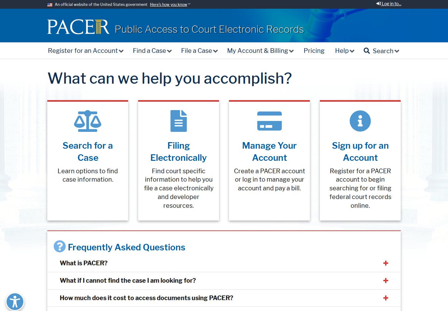 PACER federal court case lookup for McIntosh County matters