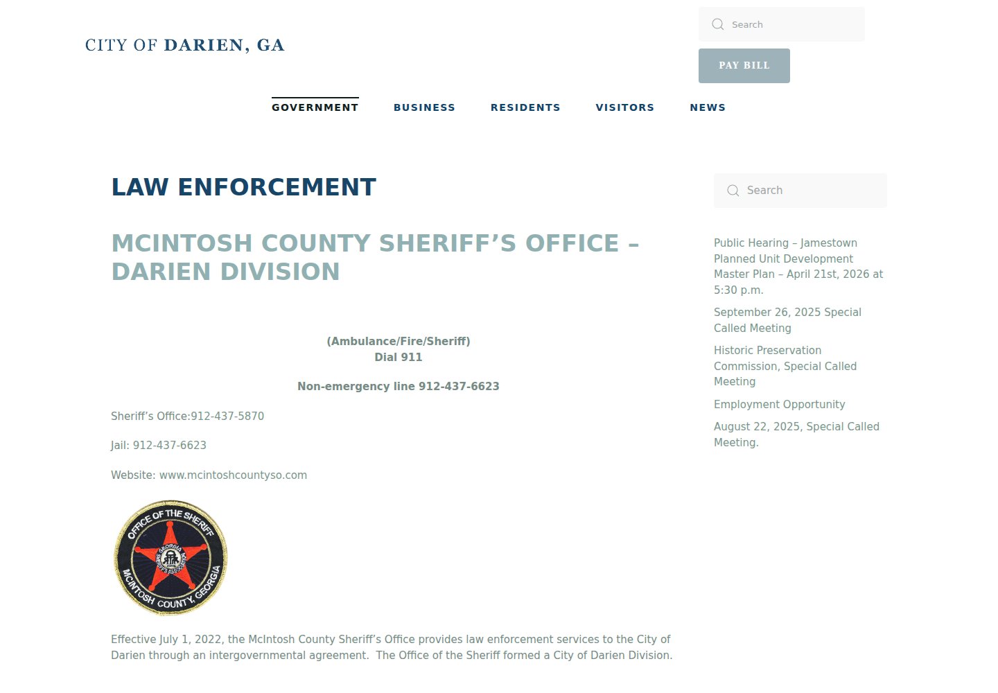 Darien criminal records law enforcement service transfer information